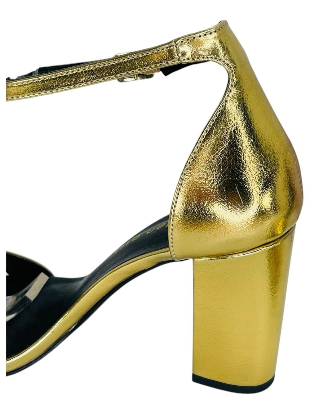 Madden Girl Beella Gold Foil Faux Leather Womens Heels Size 7M - Picture 8 of 12